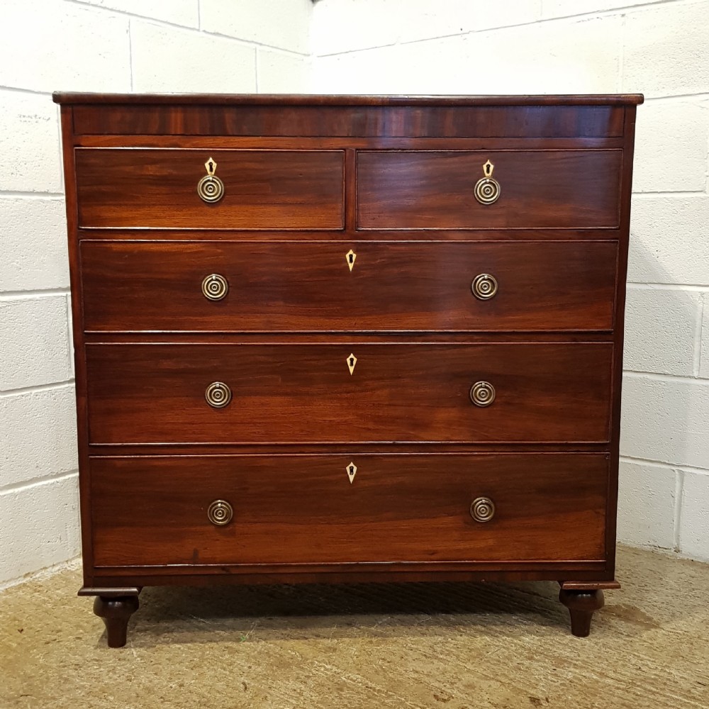 ANTIQUE REGENCY MAHOGANY CHEST OF DRAWERS C1820 View VI
