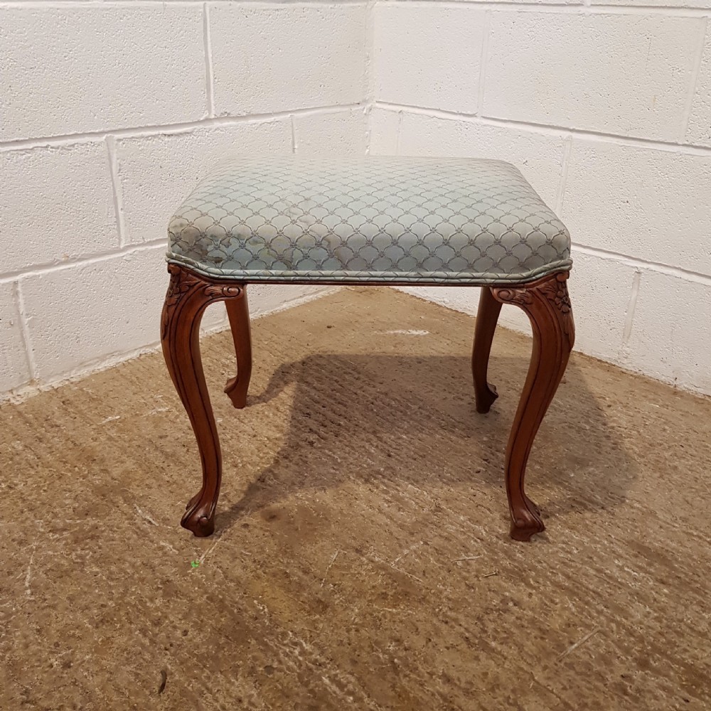 SUPERB ANTIQUE QUEEN ANNE BURR WALNUT DRESSING TABLE AND STOOL C1920 View VII