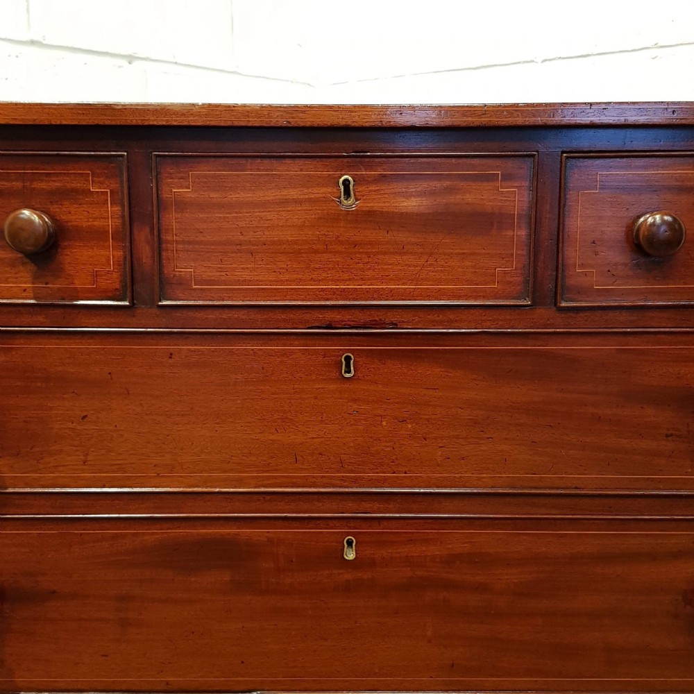 ANTIQUE REGENCY MAHOGANY CHEST OF DRAWERS C1820 View IV