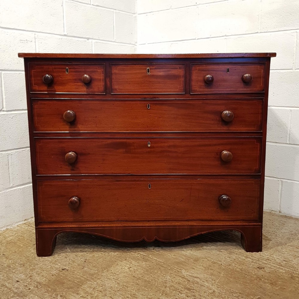 ANTIQUE REGENCY MAHOGANY CHEST OF DRAWERS C1820 View VI