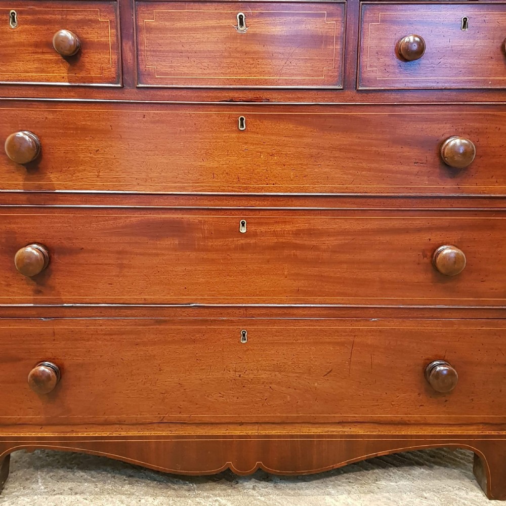 ANTIQUE REGENCY MAHOGANY CHEST OF DRAWERS C1820 View VII