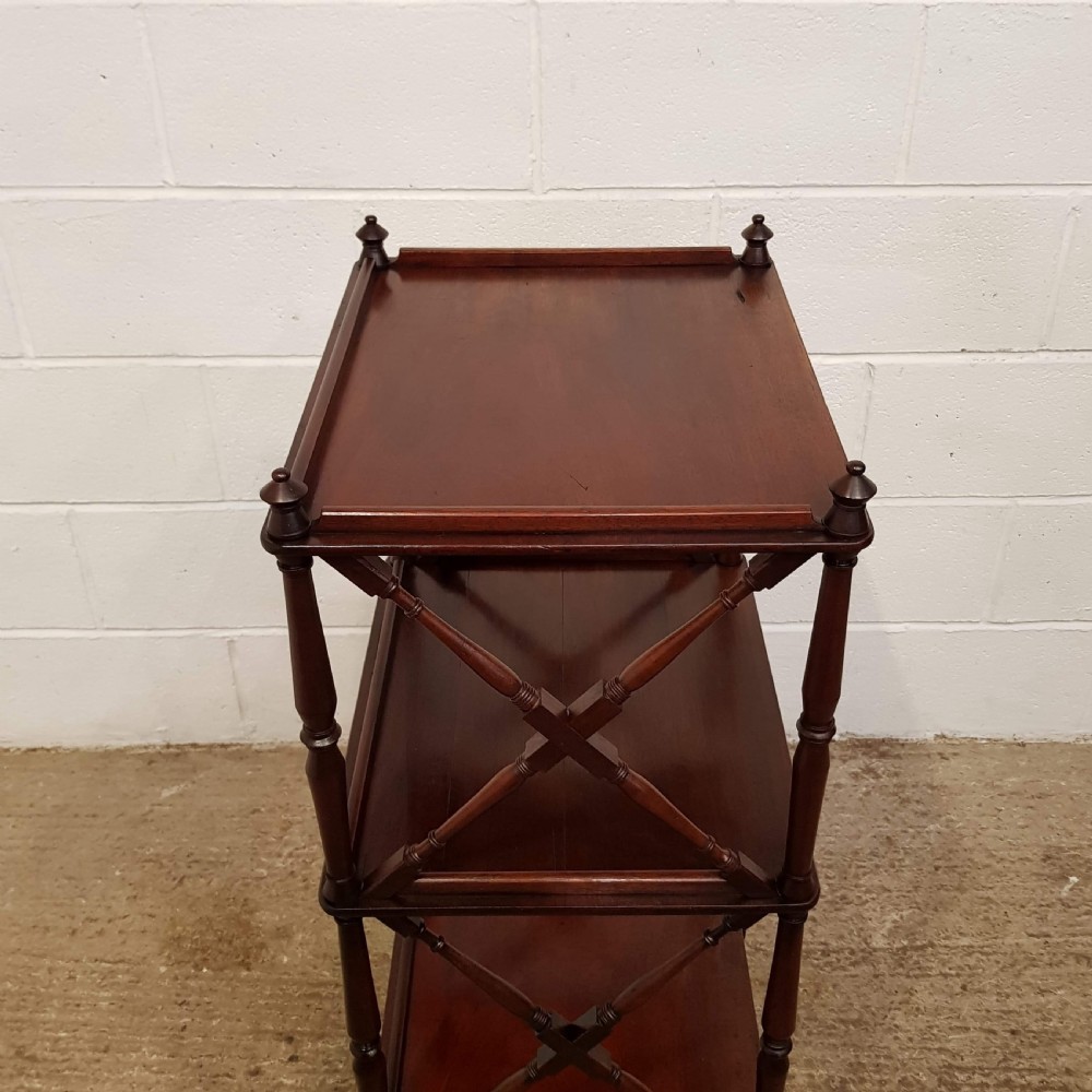ANTIQUE WILLIAM 1V MAHOGANY WHAT-NOT C1830 View II