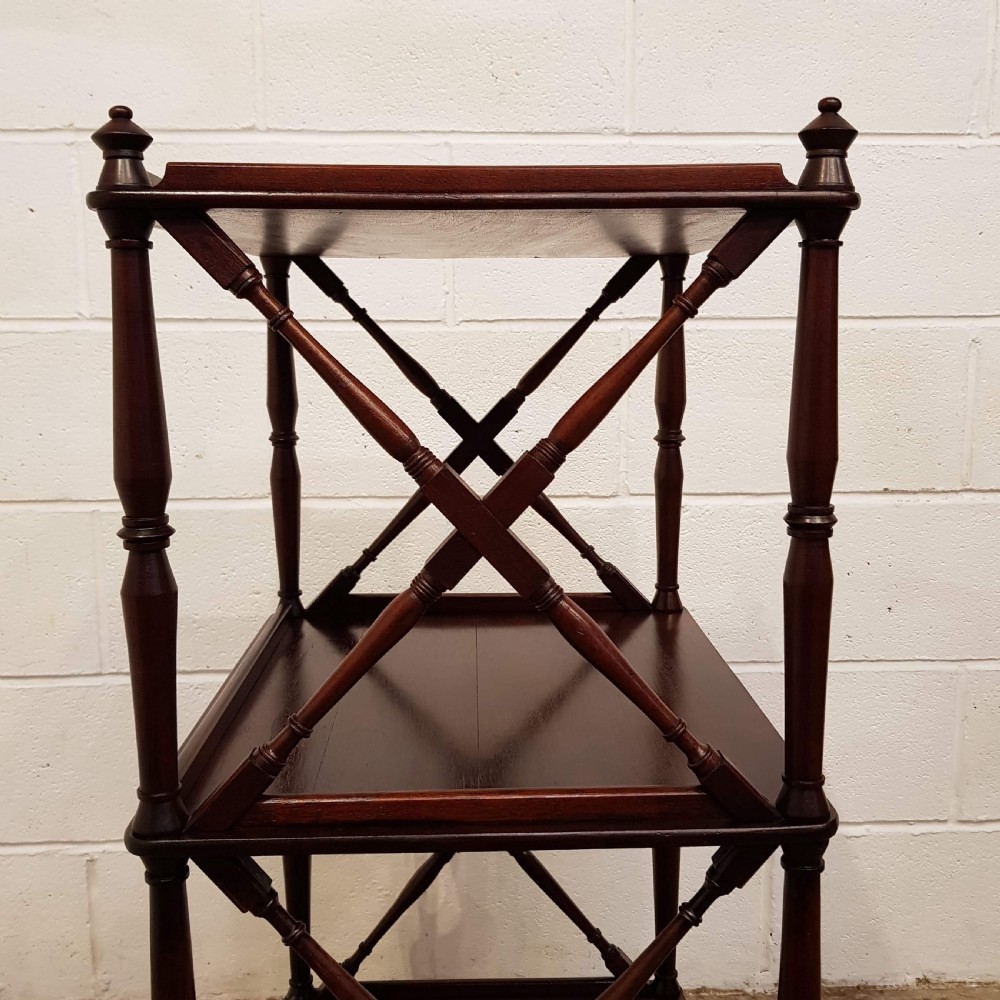 ANTIQUE WILLIAM 1V MAHOGANY WHAT-NOT C1830 View IV