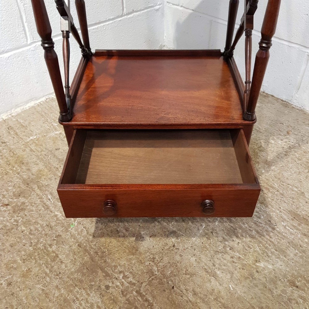 ANTIQUE WILLIAM 1V MAHOGANY WHAT-NOT C1830 View IX