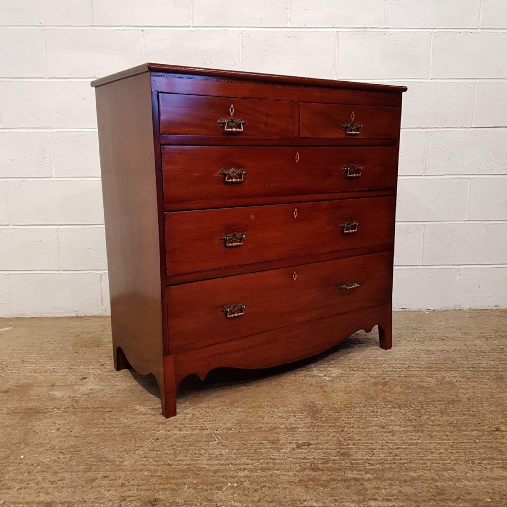 ANTIQUE VICTORIAN MAHOGANY CHEST OF DRAWERS C1880 View III