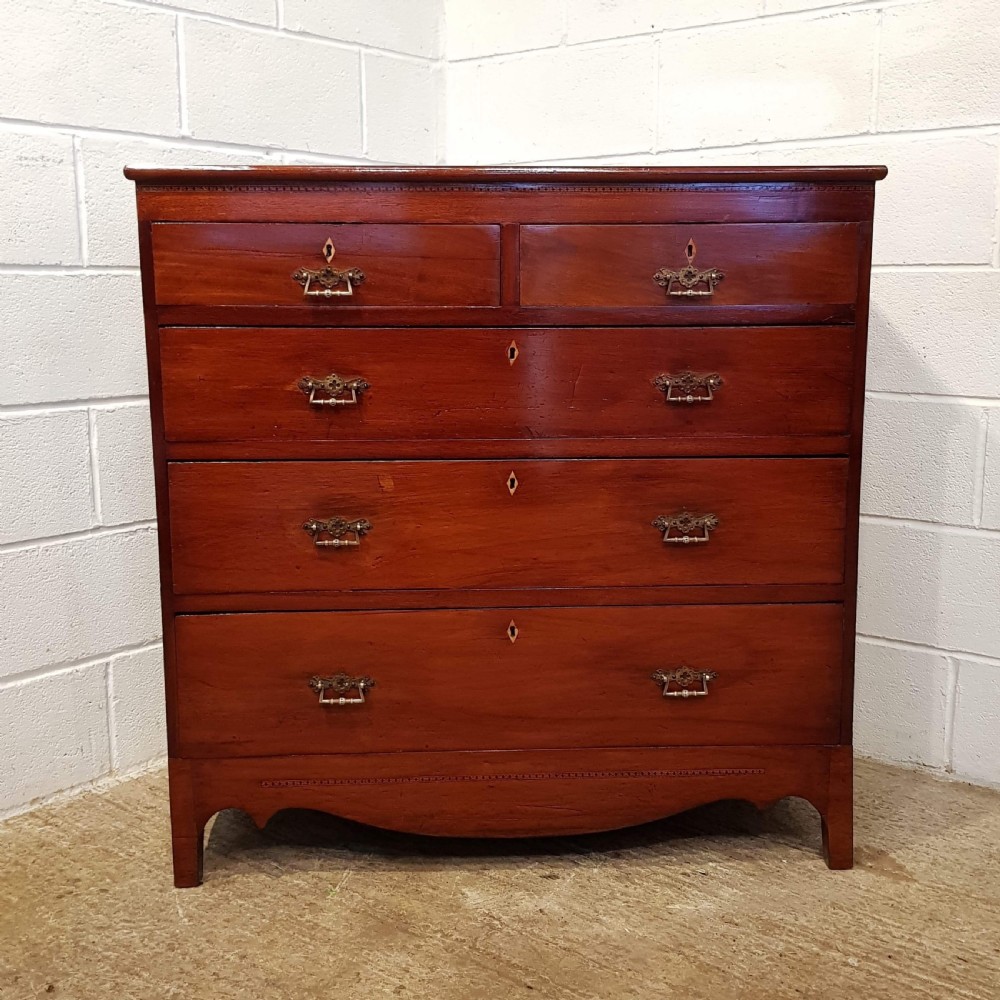 ANTIQUE VICTORIAN MAHOGANY CHEST OF DRAWERS C1880 View VI