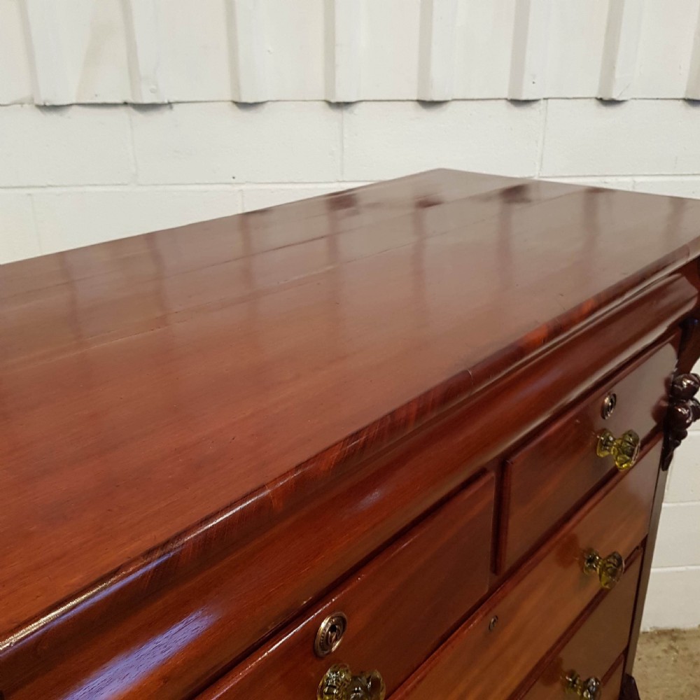 ANTIQUE VICTORIAN MAHOGANY SCOTCH CHEST C1880 View II