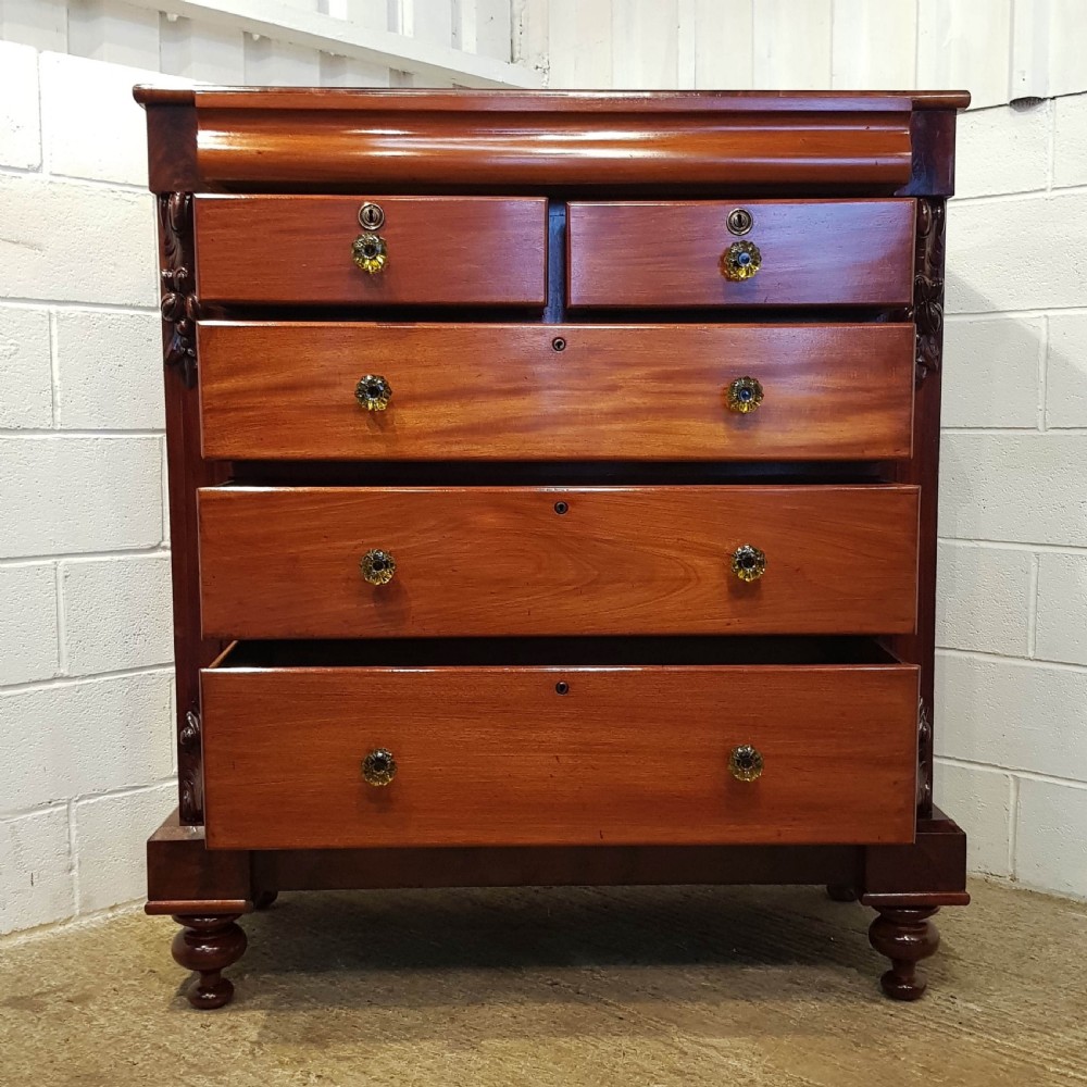 ANTIQUE VICTORIAN MAHOGANY SCOTCH CHEST C1880 View IV
