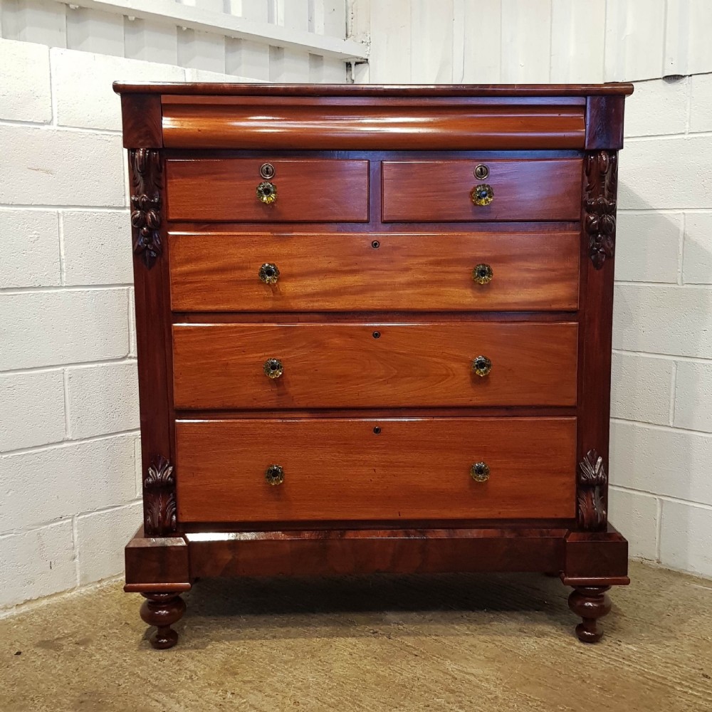 ANTIQUE VICTORIAN MAHOGANY SCOTCH CHEST C1880 View VII