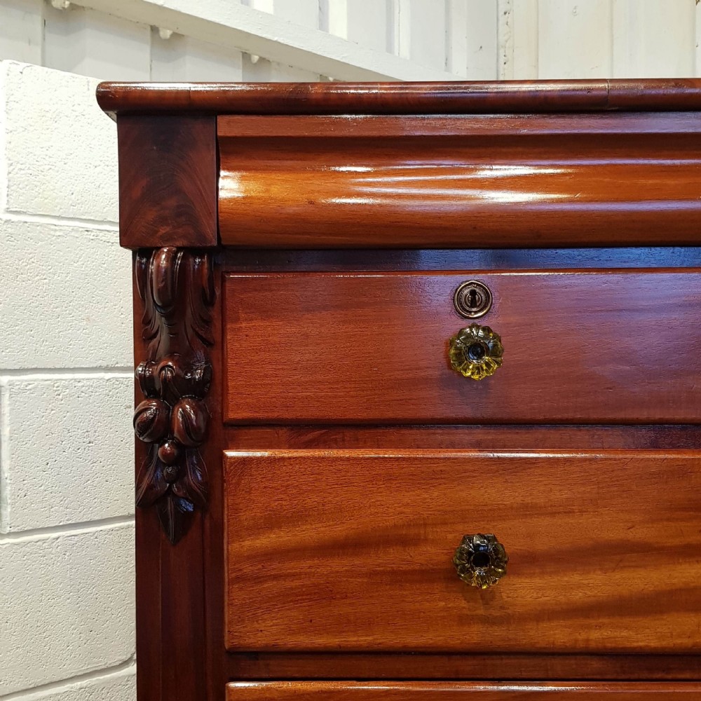 ANTIQUE VICTORIAN MAHOGANY SCOTCH CHEST C1880 View VIII