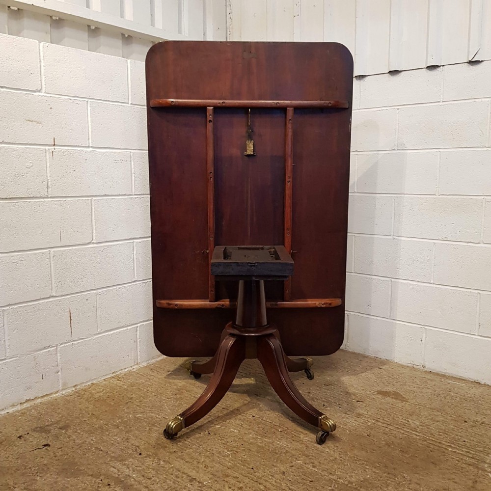ANTIQUE REGENCY MAHOGANY TILT TOP DINING TABLE C1820 View V