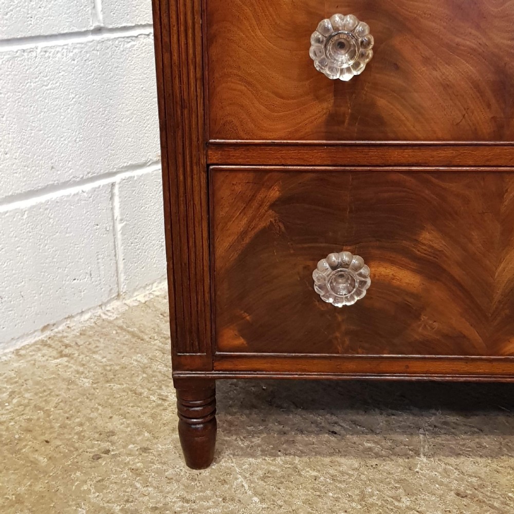 ANTIQUE LATE 19TH CENTURY FLAMED MAHOGANY CHEST OF DRAWERS C1890 View VII