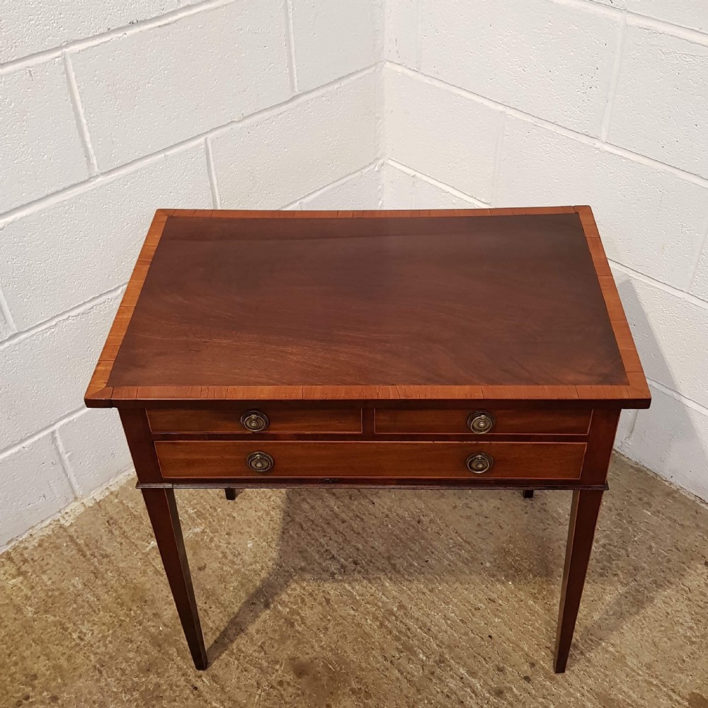 ANTIQUE REG CY MAHOGANY SIDE TABLE C1820 View III