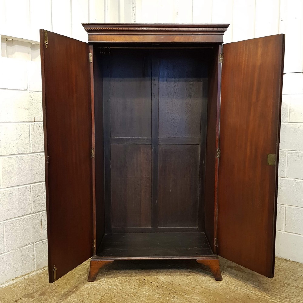 ANTIQUE EDWARDIAN REGENCY MAHOGANY DOUBLE WARDROBE C1900 View III