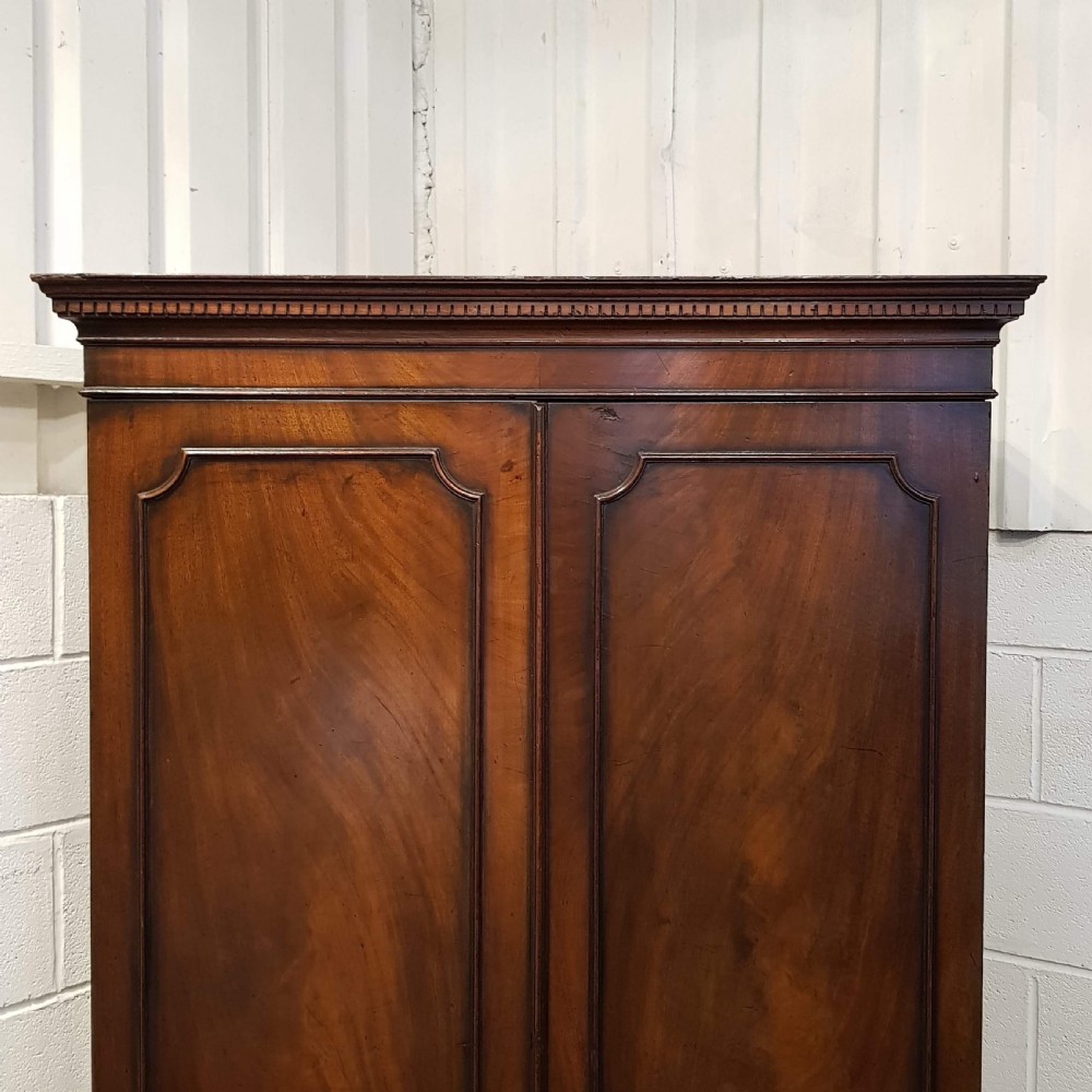 ANTIQUE EDWARDIAN REGENCY MAHOGANY DOUBLE WARDROBE C1900 View VI