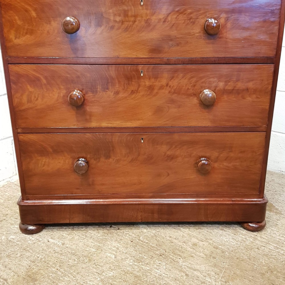 ANTIQUE VICTORIAN MAHOGANY CHEST OF DRAWERS C1880 View V