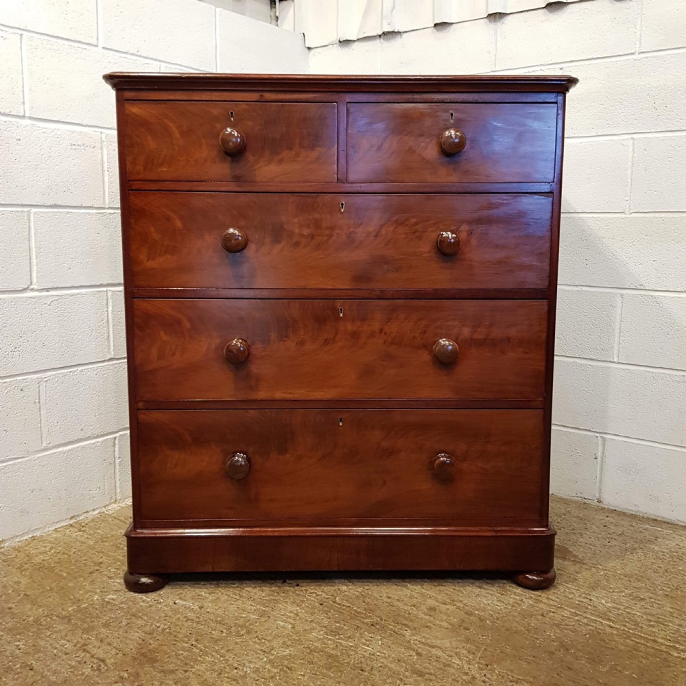 ANTIQUE VICTORIAN MAHOGANY CHEST OF DRAWERS C1880 View VI