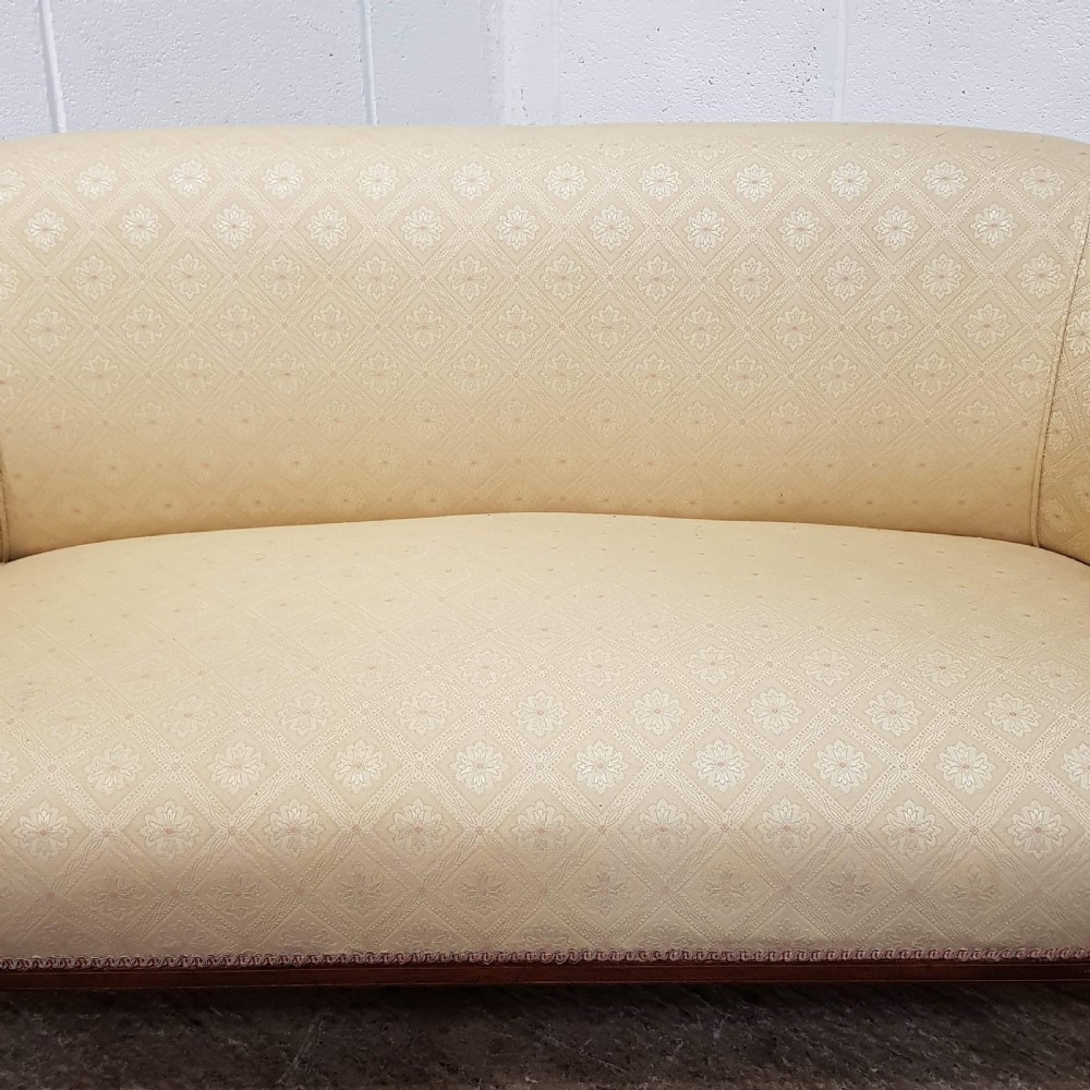 ANTIQUE ART NOUVEAU INLAID SALON SOFA C1890 View VI