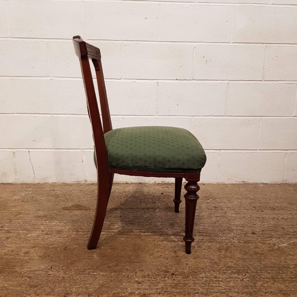ANTIQUE SET SIX LATE VICTORIAN MAHOGANY DINING CHAIRS C1890 View IV