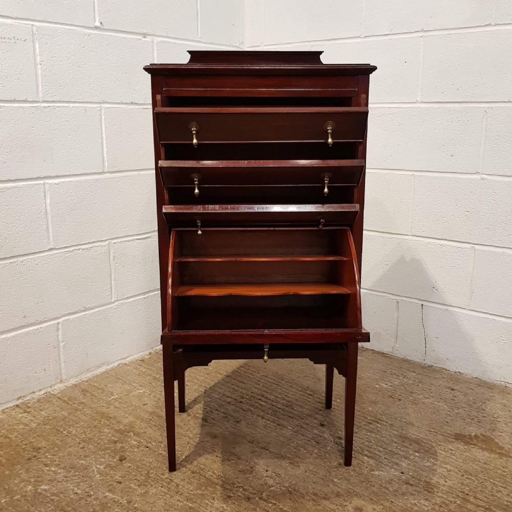 ANTIQUE EDWARDIAN MAHOGANY MUSIC CABINET C1900 View VI