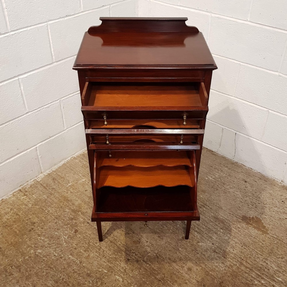 ANTIQUE EDWARDIAN MAHOGANY MUSIC CABINET C1900 View VII