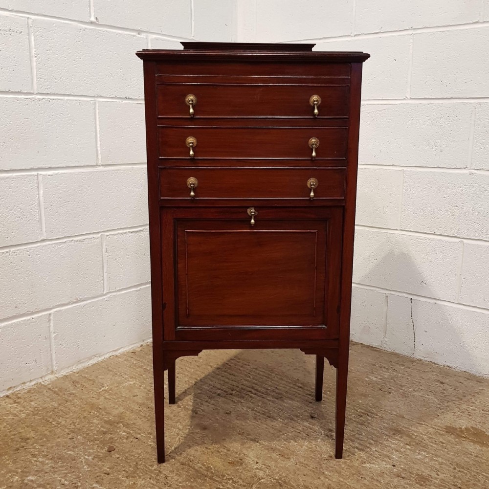 ANTIQUE EDWARDIAN MAHOGANY MUSIC CABINET C1900 View VIII