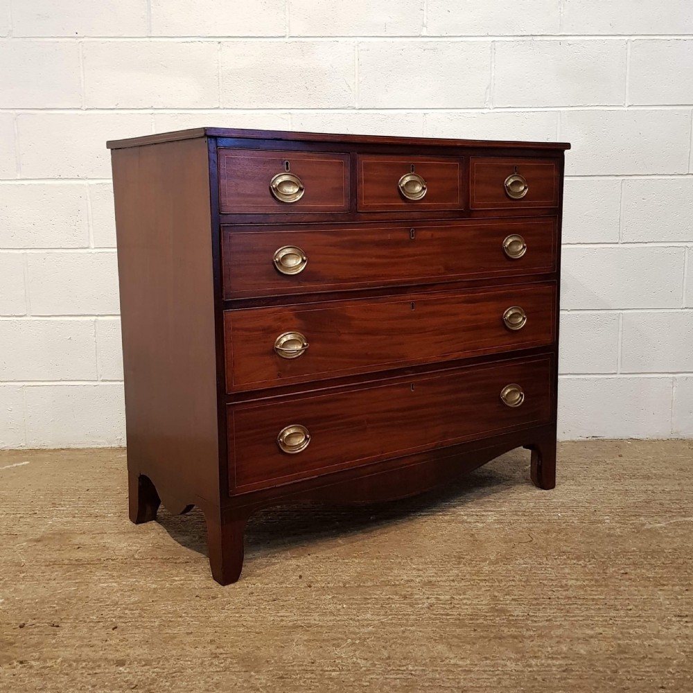 ANTIQUE REGENCY MAHOGANY CHEST OF DRAWERS C1820. View V