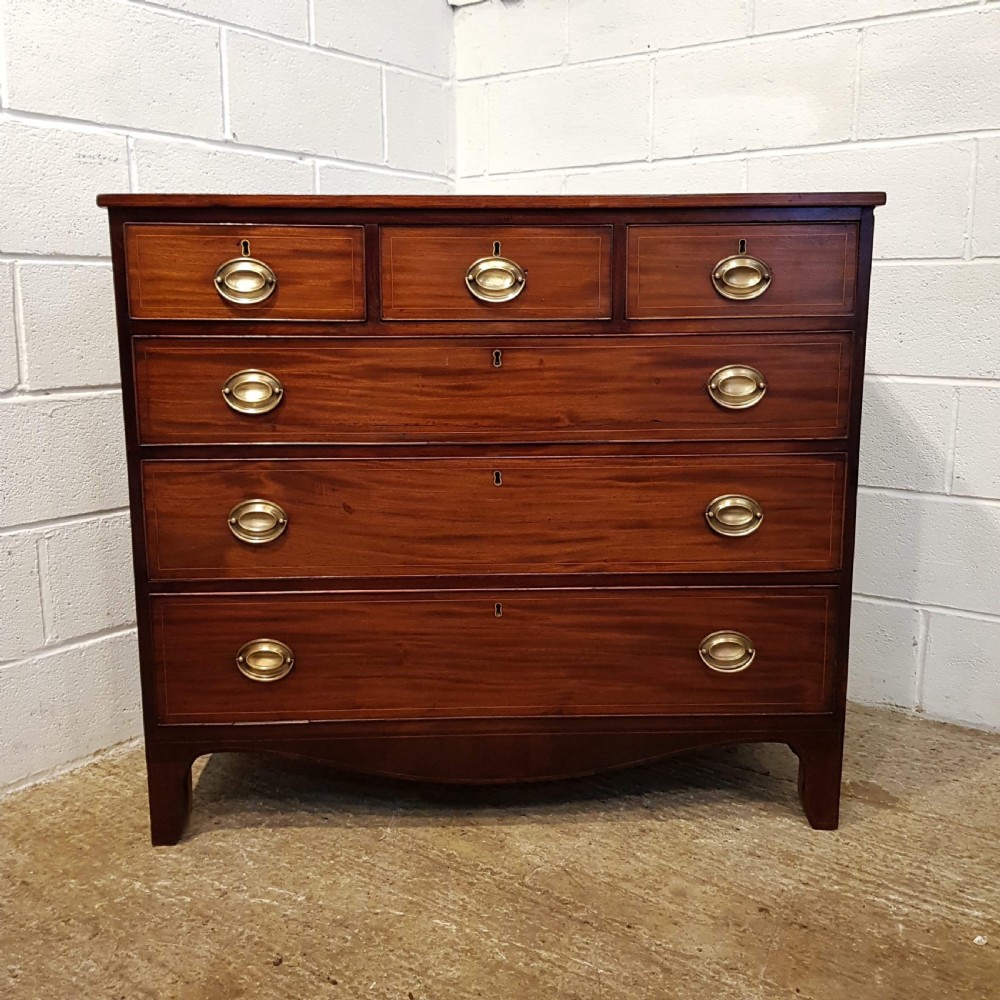 ANTIQUE REGENCY MAHOGANY CHEST OF DRAWERS C1820. View VII