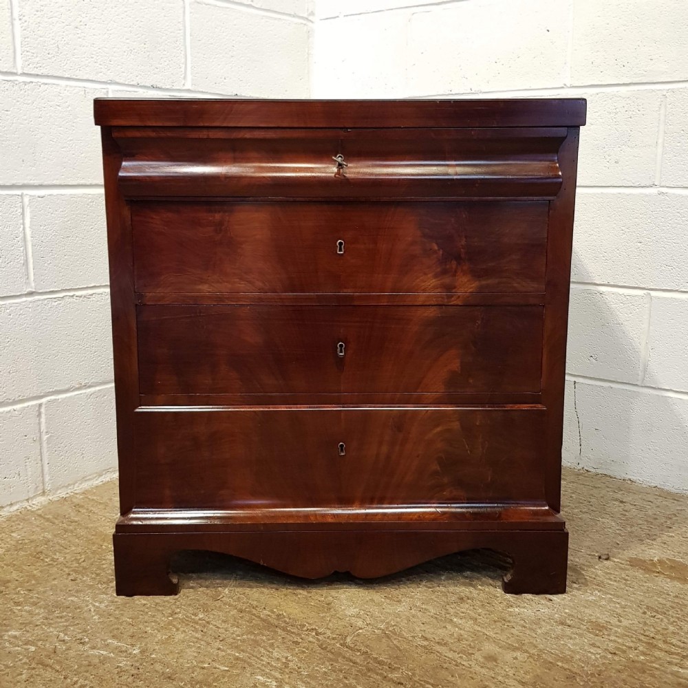 ANTIQUE EARLY 19TH CENTURY CUBAN MAHOGANY BIEDERMEIER DWARF CHEST OF DRAWERS C1840 View VI