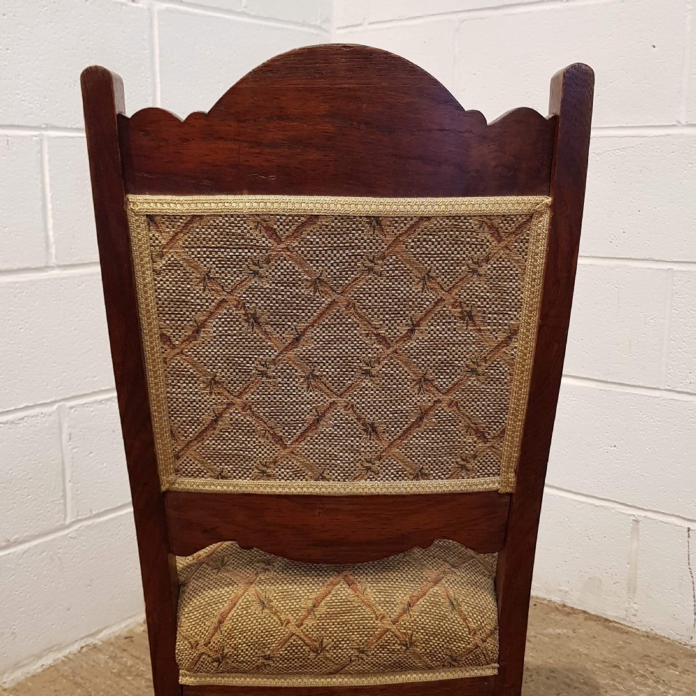 ANTIQUE LATE VICTORIAN SET OF SIX OAK DINING CHAIRS C1890 View V