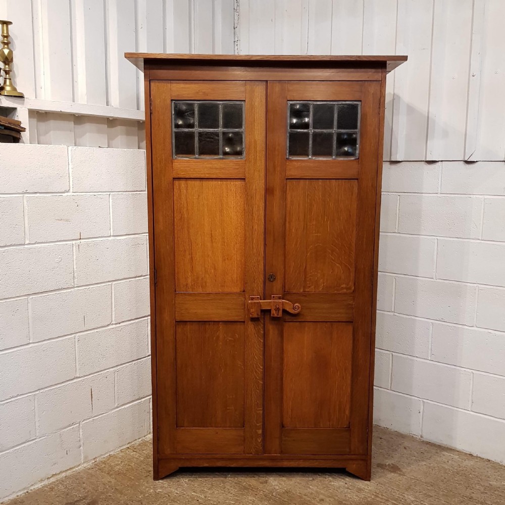 ANTIQUE SCOTTISH ARTS & CRAFTS OAK WARDROBE BY JOHN TAYLOR & SON EDINBURGH C1890 View VII