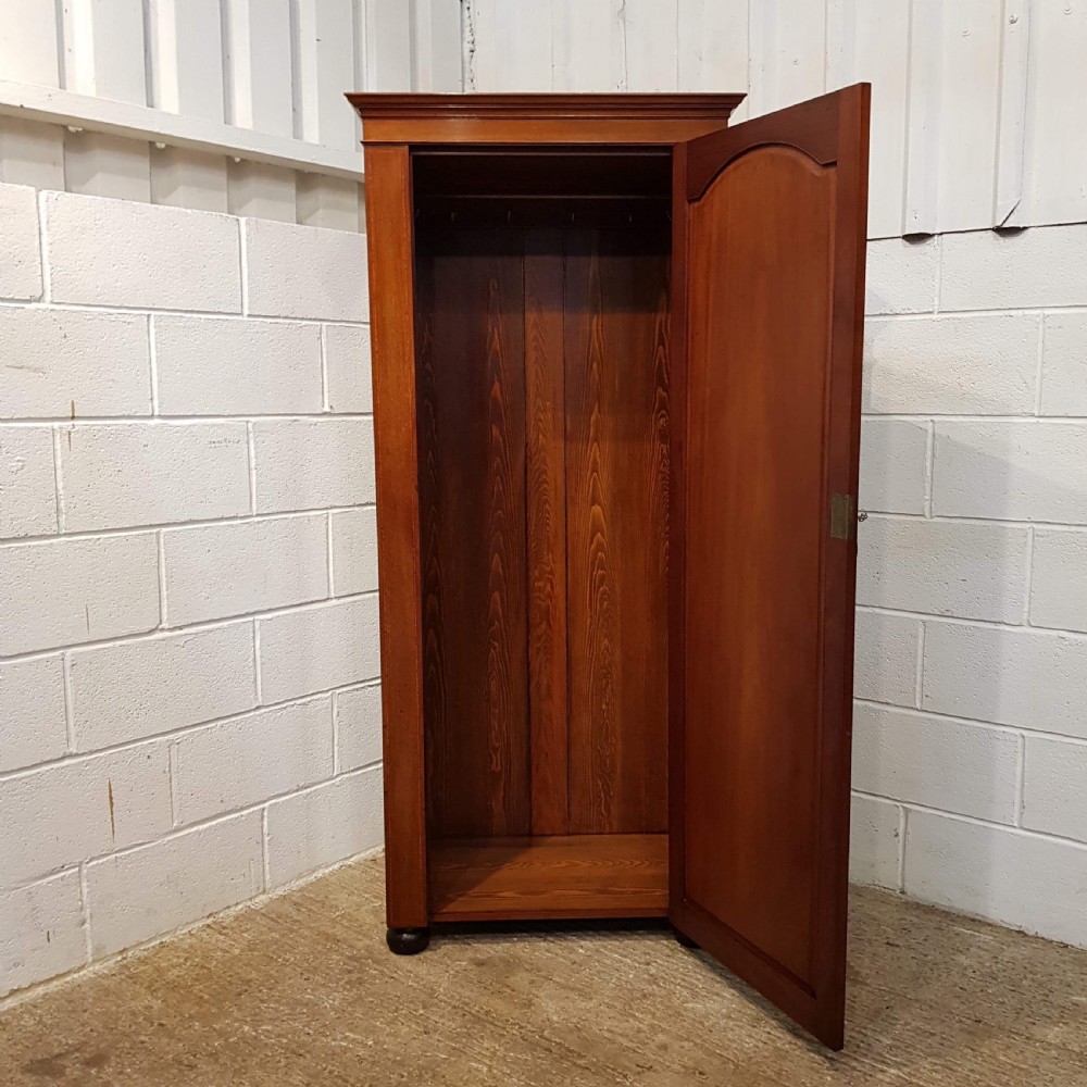 ANTIQUE EDWARDIAN MAHOGANY SMALL NARROW WARDROBE C1900 View V