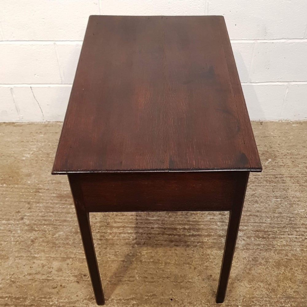 ANTIQUE GEORGIAN PERIOD OAK SIDE TABLE C1780 View III