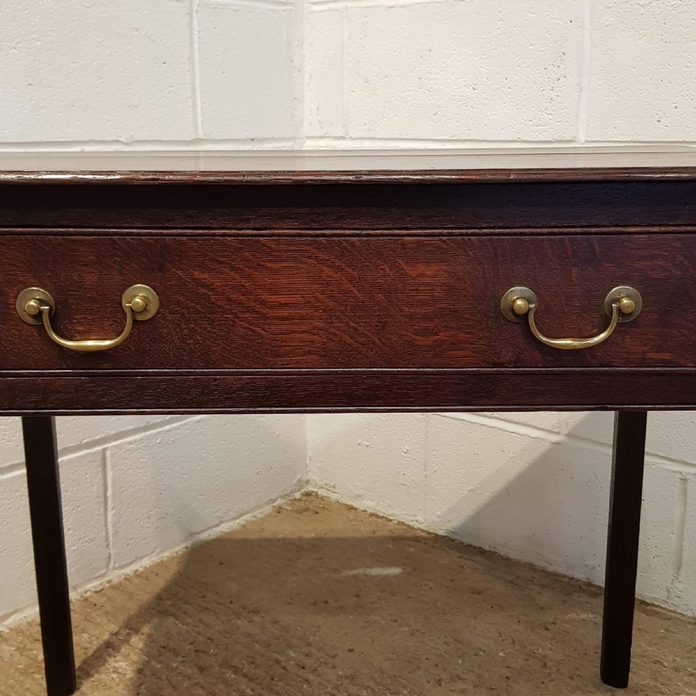 ANTIQUE GEORGIAN PERIOD OAK SIDE TABLE C1780 View IV