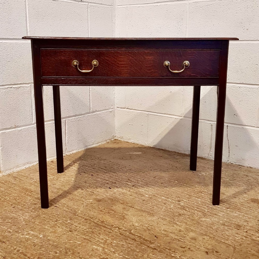 ANTIQUE GEORGIAN PERIOD OAK SIDE TABLE C1780 View VI