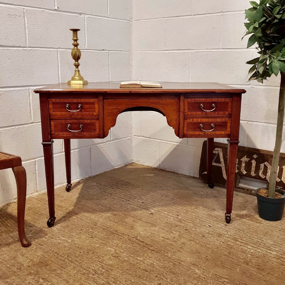 ANTIQUE EDWARDIAN REGENCY MAHOGANY DESK C1900