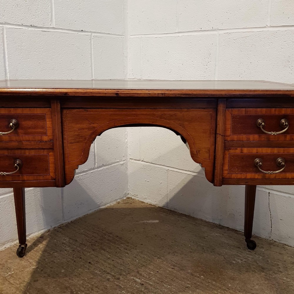 ANTIQUE EDWARDIAN REGENCY MAHOGANY DESK C1900 View VIII