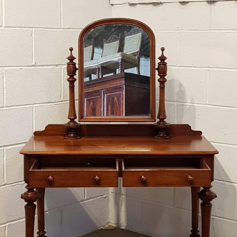 ANTIQUE VICTORIAN SATINWOOD DRESSING TABLE C1880 View II