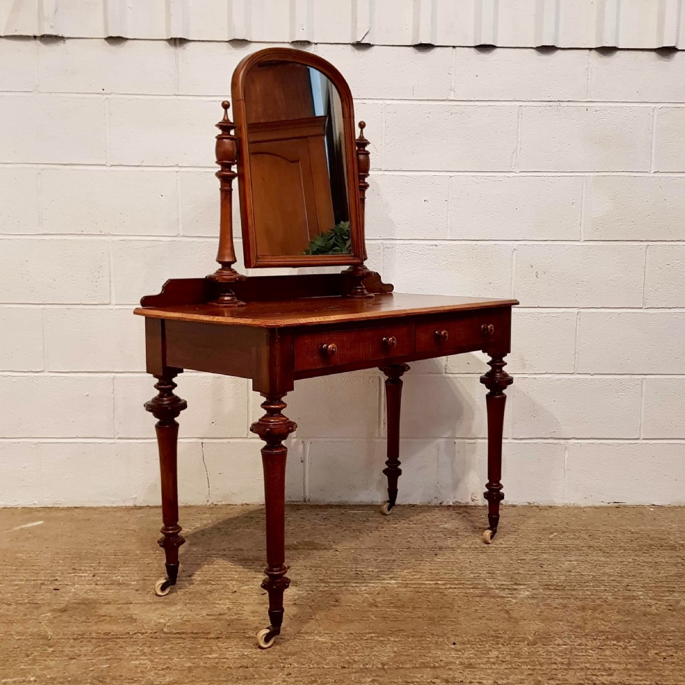 ANTIQUE VICTORIAN SATINWOOD DRESSING TABLE C1880 View III