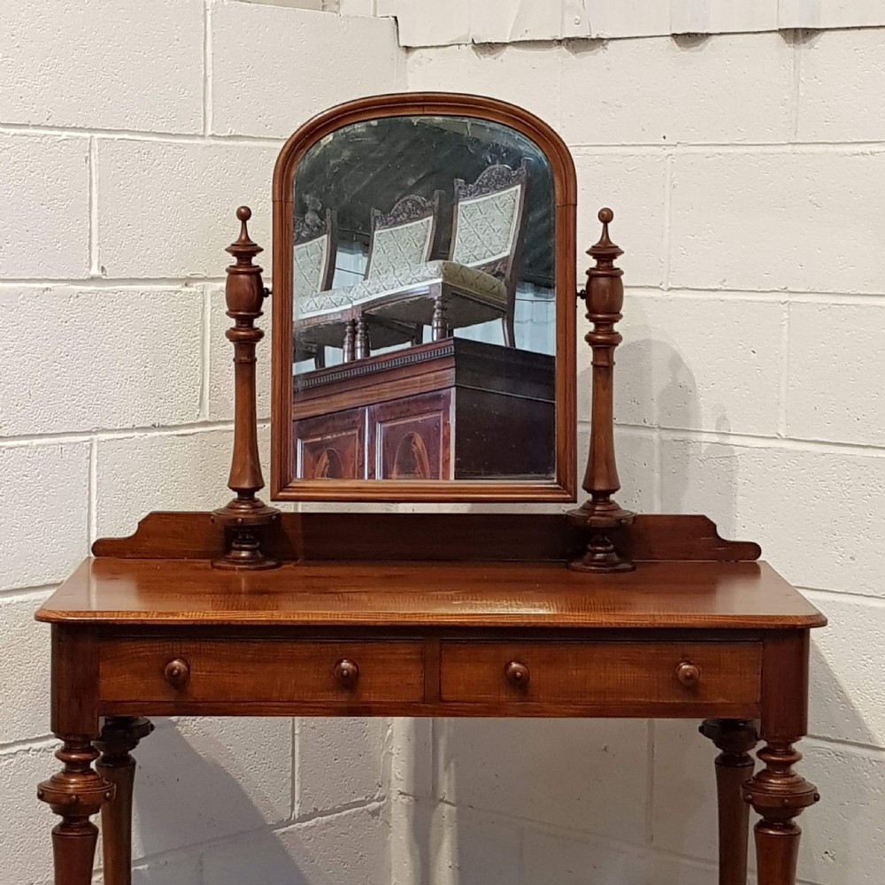 ANTIQUE VICTORIAN SATINWOOD DRESSING TABLE C1880 View IV