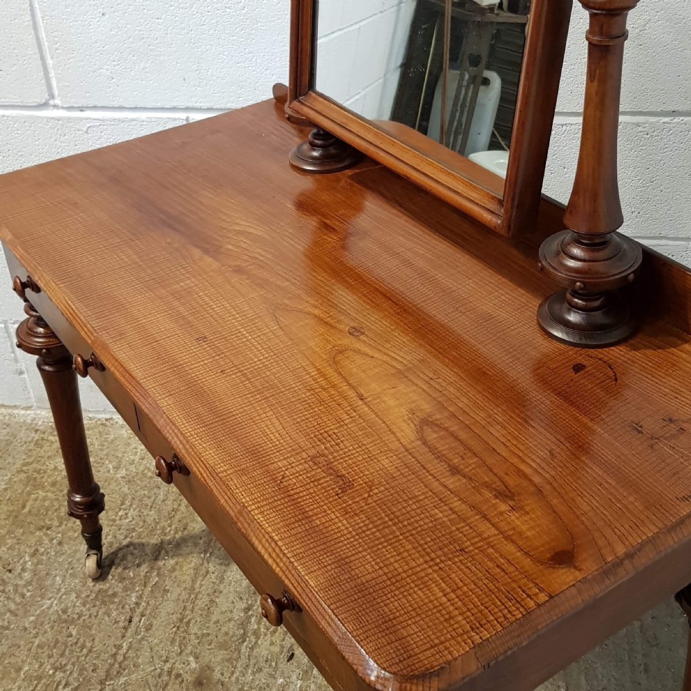 ANTIQUE VICTORIAN SATINWOOD DRESSING TABLE C1880 View VI