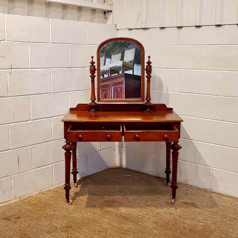 ANTIQUE VICTORIAN SATINWOOD DRESSING TABLE C1880 View VII
