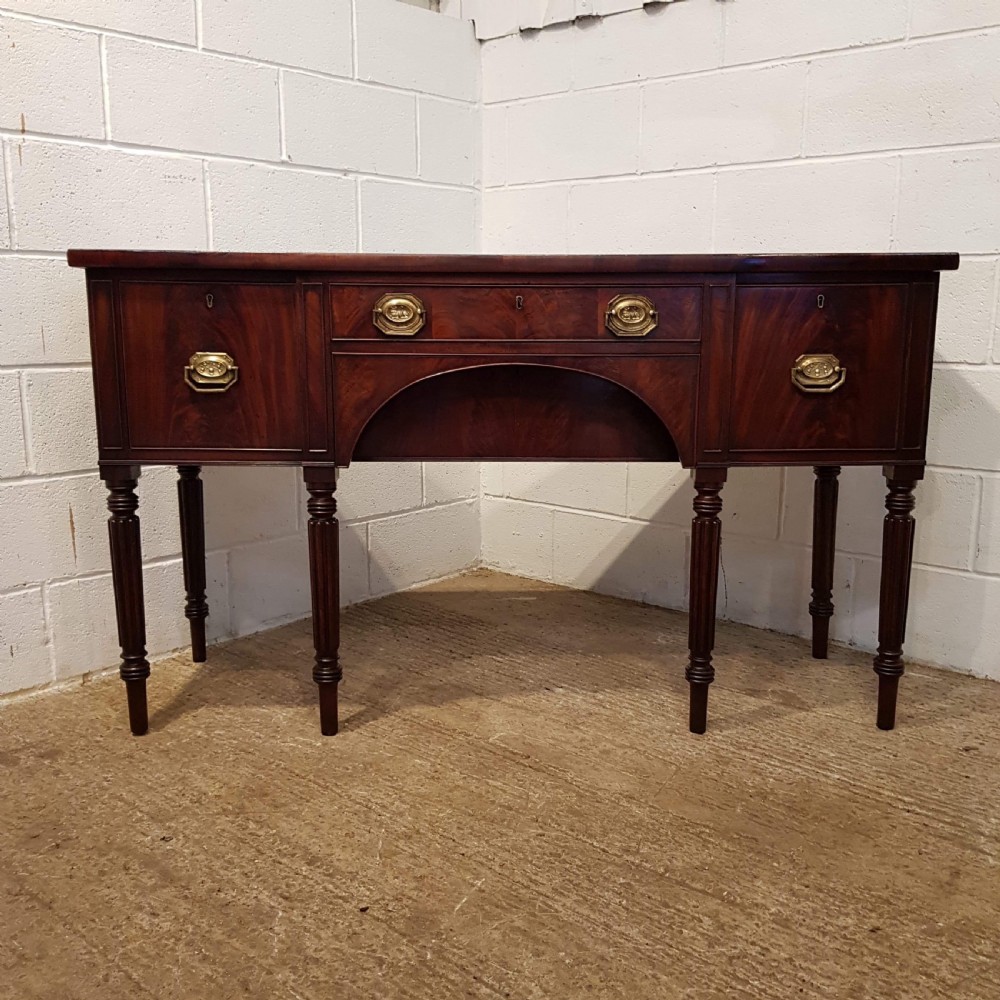 ANTIQUE REGENCY MAHOGANY SIDEBOARD WITH SECRET DRAWER & ON GILLOWS LEGS C1820 View V