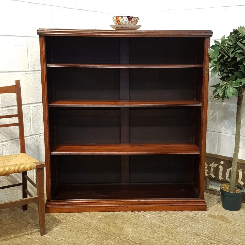 ANTIQUE EDWARDIAN OAK BOOKCASE C1900