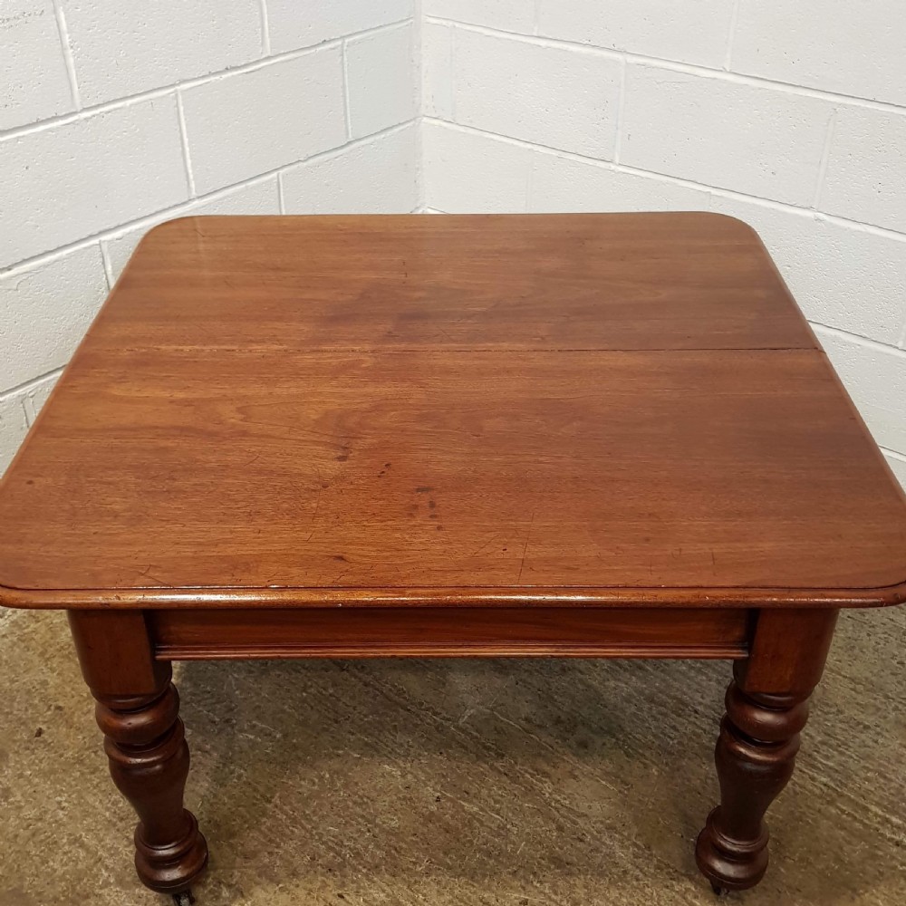 ANTIQUE VICTORIAN MAHOGANY EXTENDING DINING TABLE C1880 View V