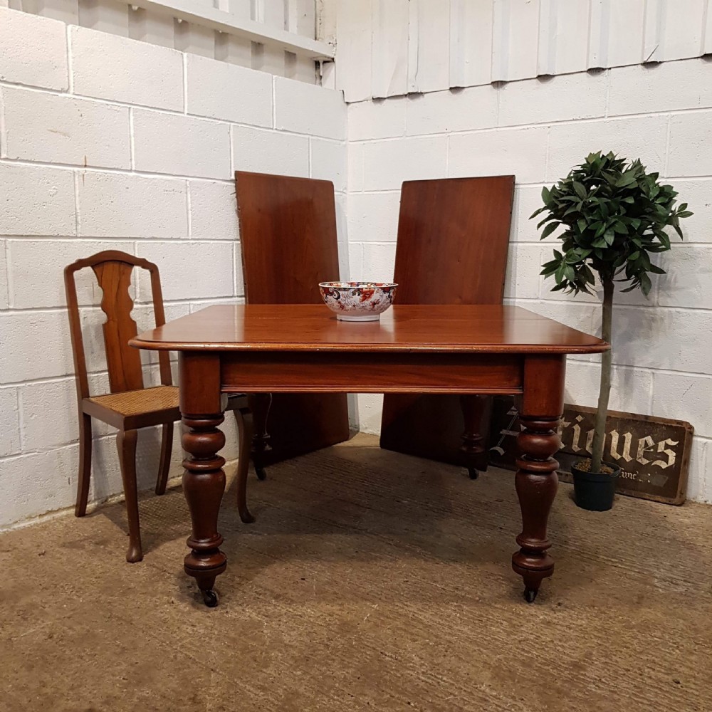 ANTIQUE VICTORIAN MAHOGANY EXTENDING DINING TABLE C1880 View VI
