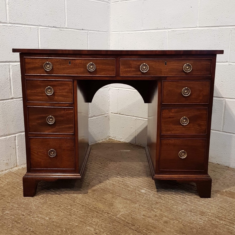 ANTIQUE GEORGIAN PERIOD MAHOGANY PEDESTAL DESK C1780 View VII