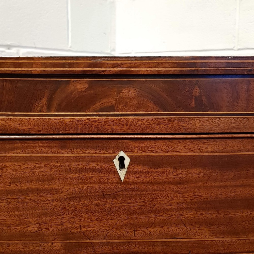 ANTIQUE REGENCY MAHOGANY BOW FRONT CHEST OF DRAWERS C1820 View IV