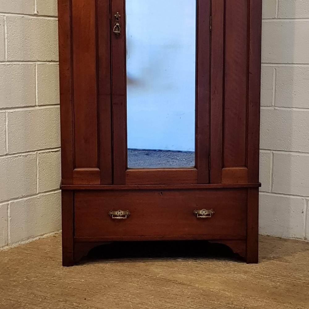 ANTIQUE VICTORIAN MAHOGANY SINGLE WARDROBE C1880 View VI