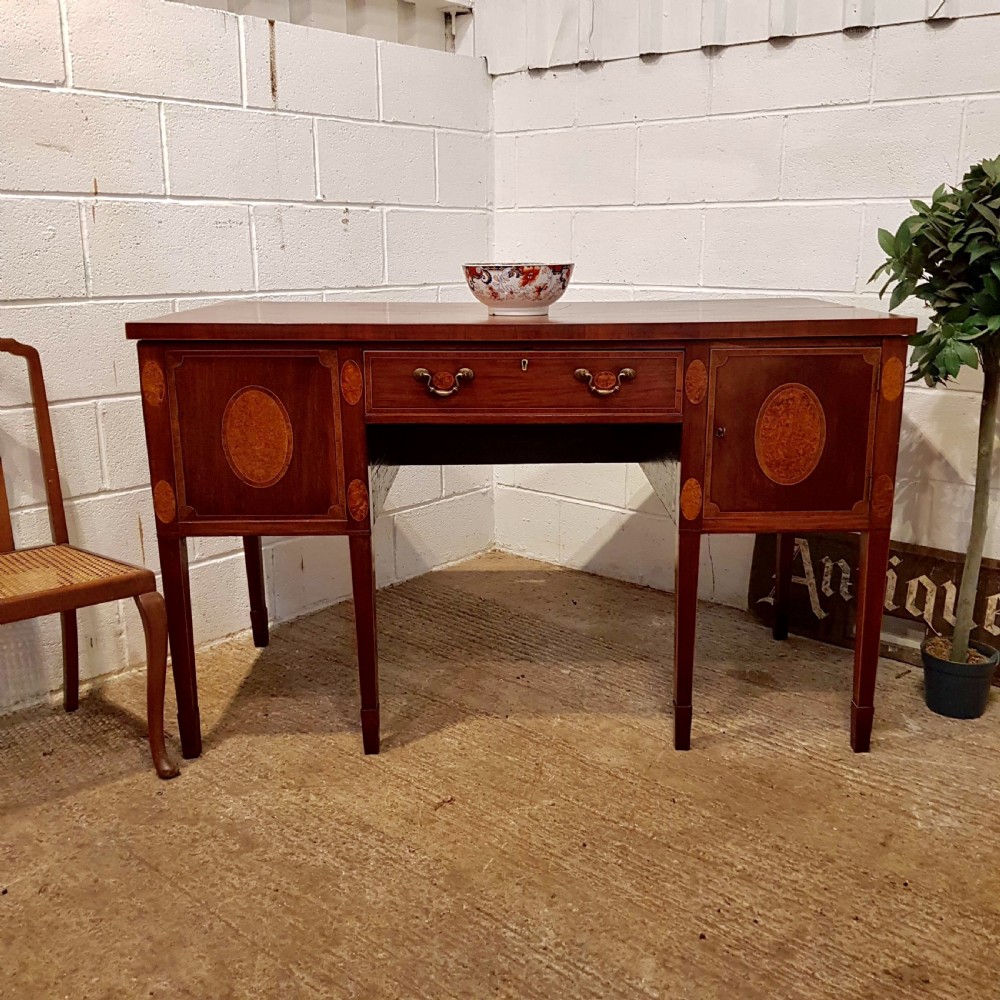 ANTIQUE REGENCY PERIOD INLAID MAHOGANY SIDEBOARD C1820